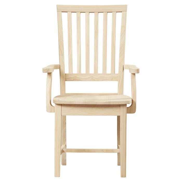 Loon Peak® Pleasanton Solid Wood Slat Back Arm Chair And Reviews Wayfair